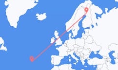 Fly fra São Jorge Island til Rovaniemi