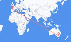 Vluchten van Albury, Australië naar Santander, Spanje