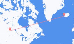 Vuelos de Saskatoon, Canadá a Reikiavik, Islandia