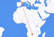 Flyrejser fra Maun, Botswana til Reus, Spanien