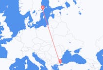出发地 土耳其从 泰基尔达目的地 瑞典斯德哥尔摩的航班