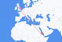 Flights from Asmara, Eritrea to London, the United Kingdom