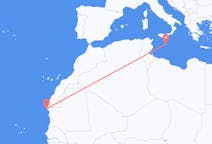 Flyreiser fra Nouâdhibou, Mauritania til Valletta, Malta