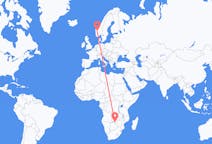 Flyrejser fra Victoria Falls, Zimbabwe til Sogndal, Norge