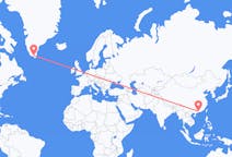 Flyrejser fra Guangzhou, Kina til Narsarsuaq, Grønland