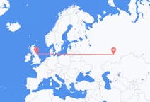 Flyg från Ufa, Ryssland till Newcastle upon Tyne, England