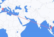 Flyreiser fra Kuala Terengganu, Malaysia til Palma de Mallorca, Spania