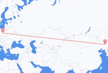 Flyrejser fra Changchun, Kina til Łódź, Polen