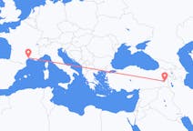 Vluchten van Van, Turkije naar Montpellier, Frankrijk