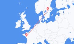 Loty z Örebro, Szwecja do Nantes, Francja