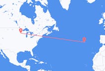 Flyreiser fra Minneapolis, til Ponta Delgada