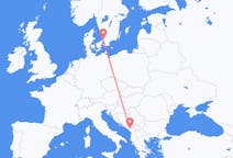 Flyg från Podgorica, Montenegro till Ängelholm, Sverige
