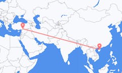 出发地 中国海口市目的地 土耳其加濟安泰普的航班