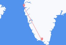 Flyrejser fra Qaqortoq, Grønland til Sisimiut, Grønland