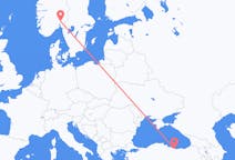 Flights from Giresun, Turkey to Oslo, Norway