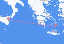 Flyrejser fra Santorini, Grækenland til Catania, Italien