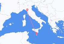 Flyg från Pisa, Italien till Malta (kommun), Malta