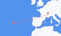 Flug frá Grenoble, Frakklandi til Terceira, Portúgal