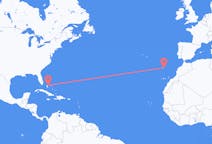 Flüge von Nassau, die Bahamas nach Porto Santo, Portugal