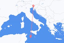 Voli dalla città di Lampedusa per Trieste