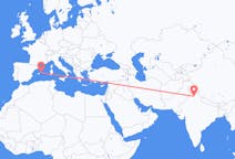 出发地 印度昌迪加尔目的地 西班牙Mahon的航班