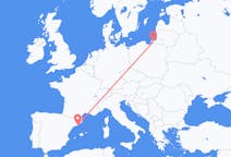 Vols depuis la ville de Kaliningrad vers la ville de Barcelone