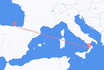 スペインのサンタンデールからから、イタリアのラメツィア テルメまでのフライト