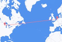 Flyrejser fra Wausau, USA til Amsterdam, Holland