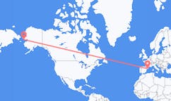 Flyg från Nome, USA till Barcelona, Spanien