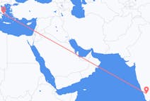 Flyrejser fra Coimbatore, Indien til Athen, Grækenland