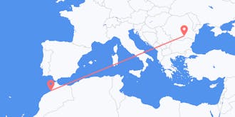 Flyg från Marocko till Rumänien