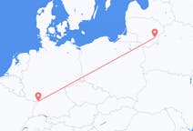 リトアニアのから ヴィリニュス、ドイツのへ カールスルーエフライト