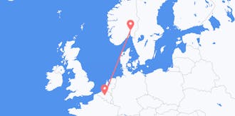 Flights from Belgium to Norway