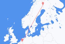 Loty z Pajala, Szwecja z Eindhoven, Holandia