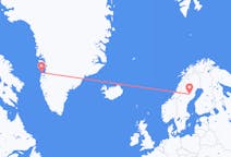 เที่ยวบิน จาก Lycksele, สวีเดน ไปยัง Aasiaat, กรีนแลนด์