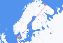 Flights from Murmansk, Russia to Billund, Denmark