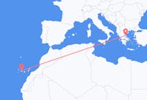 出发地 希腊出发地 沃洛斯目的地 西班牙特内里费岛的航班