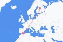 Flyreiser fra Oujda, Marokko til Kuopio, Finland