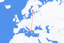 出发地 希腊出发地 卡拉马塔目的地 芬兰赫尔辛基的航班
