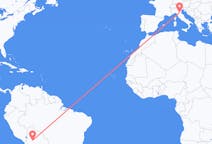 Flyrejser fra Cochabamba, Bolivia til Bologna, Italien