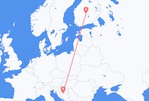 来自波斯尼亚和黑塞哥维那出发地 巴尼亚卢卡目的地 芬兰Jyvaskyla的航班