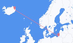 Flights from the city of Kaliningrad, Russia to the city of Egilsstaðir, Iceland