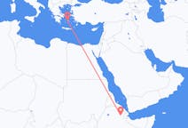 Flyrejser fra Semera til Paros