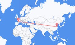 Flights from Yangzhou, China to Bergerac, France