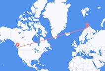 Vluchten van Comox, Canada naar Alta, Noorwegen