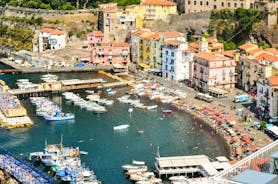 photo of breathtaking aerial view of Sorrento city, Amalfi coast, Italy.