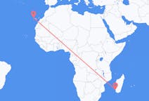 Flyrejser fra Toliara, Madagaskar til Santa Cruz De La Palma, Spanien