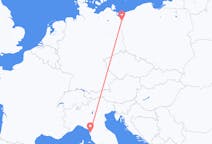 Flyreiser fra Szczecin, Polen til Pisa, Italia