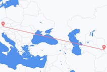 Fly fra Qarshi til Salzburg
