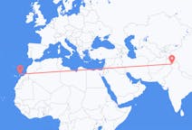 出发地 印度出发地 斯利那加目的地 西班牙兰萨罗特岛的航班
